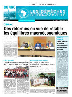 Les Dépêches de Brazzaville : Édition brazzaville du 09 mai 2017