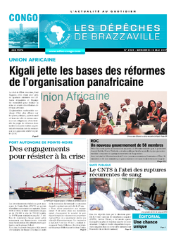 Les Dépêches de Brazzaville : Édition brazzaville du 10 mai 2017