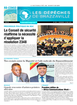 Les Dépêches de Brazzaville : Édition kinshasa du 12 mai 2017