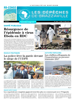 Les Dépêches de Brazzaville : Édition kinshasa du 15 mai 2017