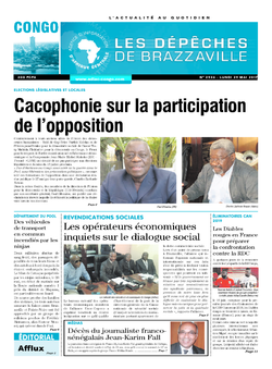 Les Dépêches de Brazzaville : Édition brazzaville du 29 mai 2017