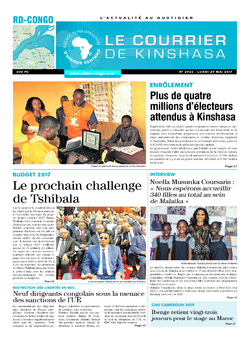 Les Dépêches de Brazzaville : Édition kinshasa du 29 mai 2017