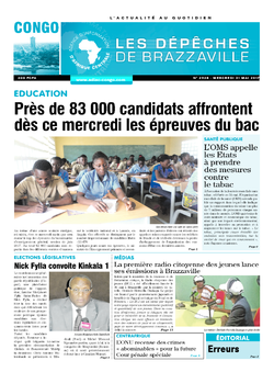 Les Dépêches de Brazzaville : Édition brazzaville du 31 mai 2017