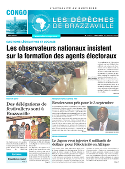 Les Dépêches de Brazzaville : Édition brazzaville du 21 juillet 2017