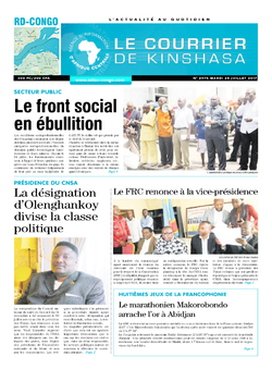 Les Dépêches de Brazzaville : Édition brazzaville du 25 juillet 2017