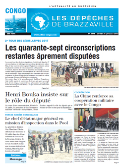 Les Dépêches de Brazzaville : Édition brazzaville du 31 juillet 2017