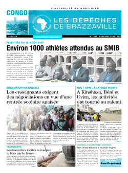 Les Dépêches de Brazzaville : Édition brazzaville du 09 août 2017