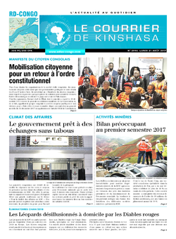 Les Dépêches de Brazzaville : Édition brazzaville du 21 août 2017