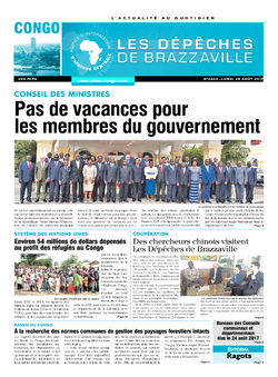 Les Dépêches de Brazzaville : Édition brazzaville du 28 août 2017