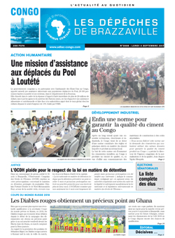 Les Dépêches de Brazzaville : Édition brazzaville du 04 septembre 2017
