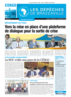 Les Dépêches de Brazzaville : Édition brazzaville du 06 septembre 2017