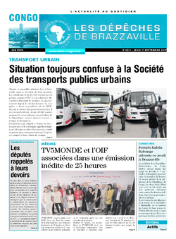 Les Dépêches de Brazzaville : Édition brazzaville du 07 septembre 2017
