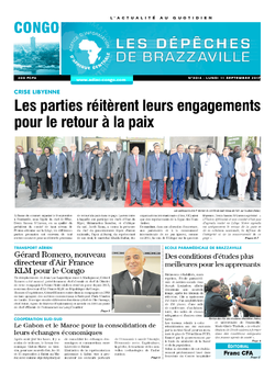 Les Dépêches de Brazzaville : Édition brazzaville du 11 septembre 2017