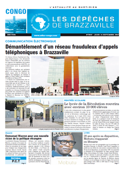 Les Dépêches de Brazzaville : Édition brazzaville du 14 septembre 2017