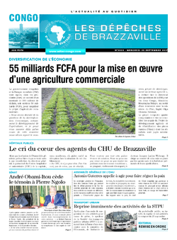 Les Dépêches de Brazzaville : Édition brazzaville du 20 septembre 2017