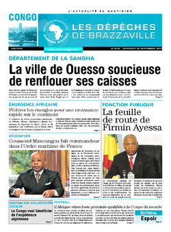 Les Dépêches de Brazzaville : Édition brazzaville du 29 septembre 2017