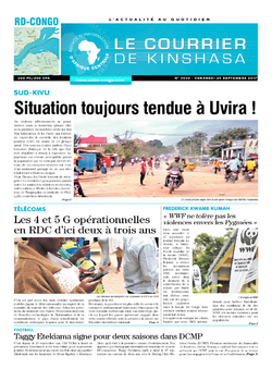 Les Dépêches de Brazzaville : Édition brazzaville du 29 septembre 2017