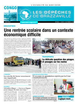 Les Dépêches de Brazzaville : Édition brazzaville du 02 octobre 2017