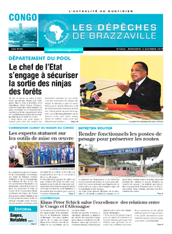Les Dépêches de Brazzaville : Édition brazzaville du 04 octobre 2017