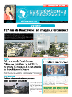 Les Dépêches de Brazzaville : Édition du 6e jour du 28 octobre 2017