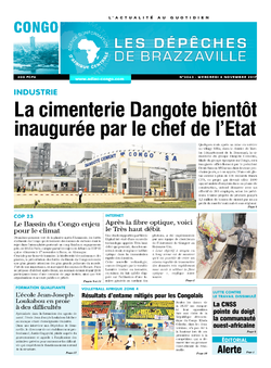 Les Dépêches de Brazzaville : Édition brazzaville du 08 novembre 2017