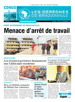 Les Dépêches de Brazzaville : Édition brazzaville du 09 novembre 2017