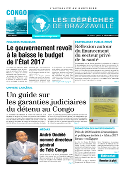 Les Dépêches de Brazzaville : Édition brazzaville du 07 décembre 2017