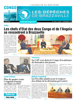 Les Dépêches de Brazzaville : Édition brazzaville du 11 décembre 2017