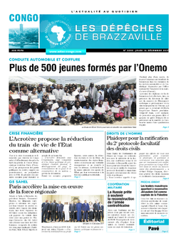 Les Dépêches de Brazzaville : Édition brazzaville du 14 décembre 2017