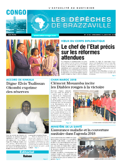 Les Dépêches de Brazzaville : Édition brazzaville du 05 janvier 2018