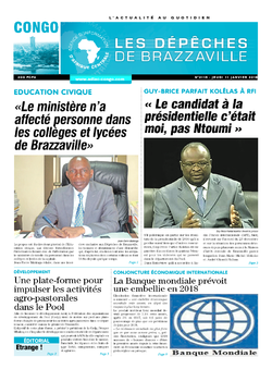 Les Dépêches de Brazzaville : Édition brazzaville du 11 janvier 2018