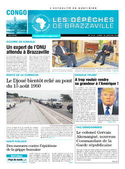 Les Dépêches de Brazzaville : Édition brazzaville du 15 janvier 2018