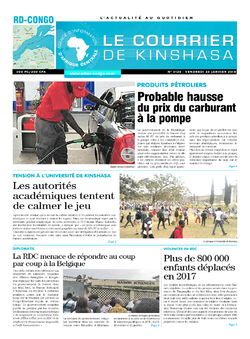 Les Dépêches de Brazzaville : Édition brazzaville du 26 janvier 2018