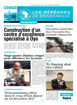 Les Dépêches de Brazzaville : Édition brazzaville du 13 mars 2018