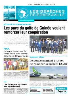Les Dépêches de Brazzaville : Édition brazzaville du 26 mars 2018