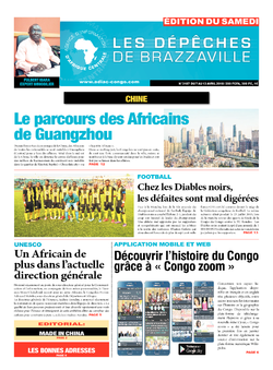 Les Dépêches de Brazzaville : Édition du 6e jour du 07 avril 2018