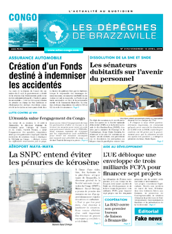 Les Dépêches de Brazzaville : Édition brazzaville du 13 avril 2018