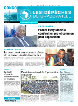 Les Dépêches de Brazzaville : Édition brazzaville du 25 mai 2018