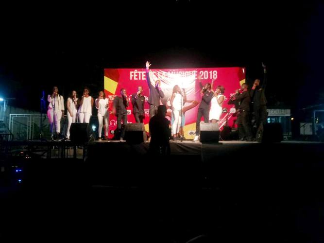 La soirée de la Fête de la musique à la Halle de la Gombe La soirée de la Fête de la musique à la Halle de la Gombe