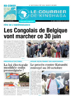 Les Dépêches de Brazzaville : Édition brazzaville du 29 juin 2018