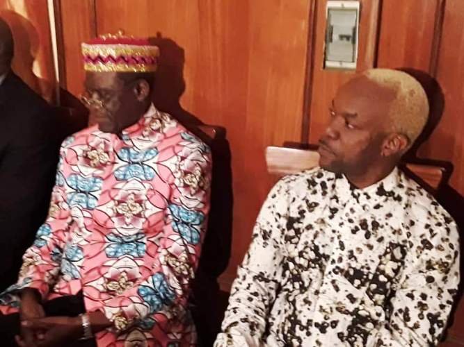 Lutumba Simaro et Manda Chante face à la presse le 13 juillet