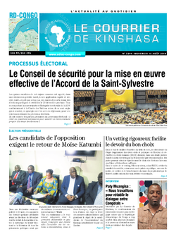 Les Dépêches de Brazzaville : Édition brazzaville du 15 août 2018