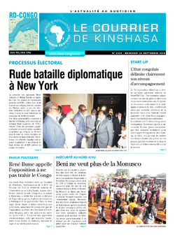 Les Dépêches de Brazzaville : Édition brazzaville du 26 septembre 2018