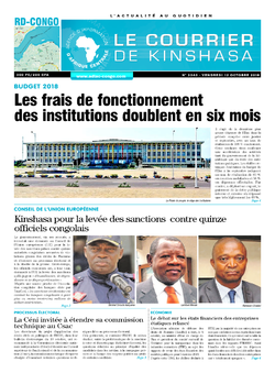 Les Dépêches de Brazzaville : Édition brazzaville du 12 octobre 2018