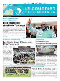 Les Dépêches de Brazzaville : Édition brazzaville du 11 janvier 2019