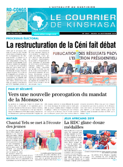 Les Dépêches de Brazzaville : Édition brazzaville du 03 septembre 2019