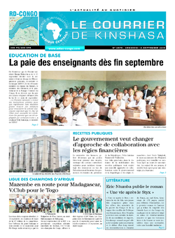 Les Dépêches de Brazzaville : Édition brazzaville du 13 septembre 2019