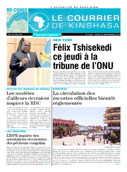 Les Dépêches de Brazzaville : Édition brazzaville du 26 septembre 2019
