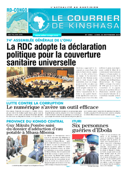 Les Dépêches de Brazzaville : Édition brazzaville du 30 septembre 2019