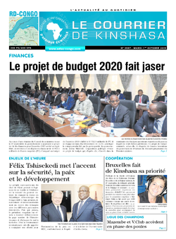 Les Dépêches de Brazzaville : Édition brazzaville du 01 octobre 2019